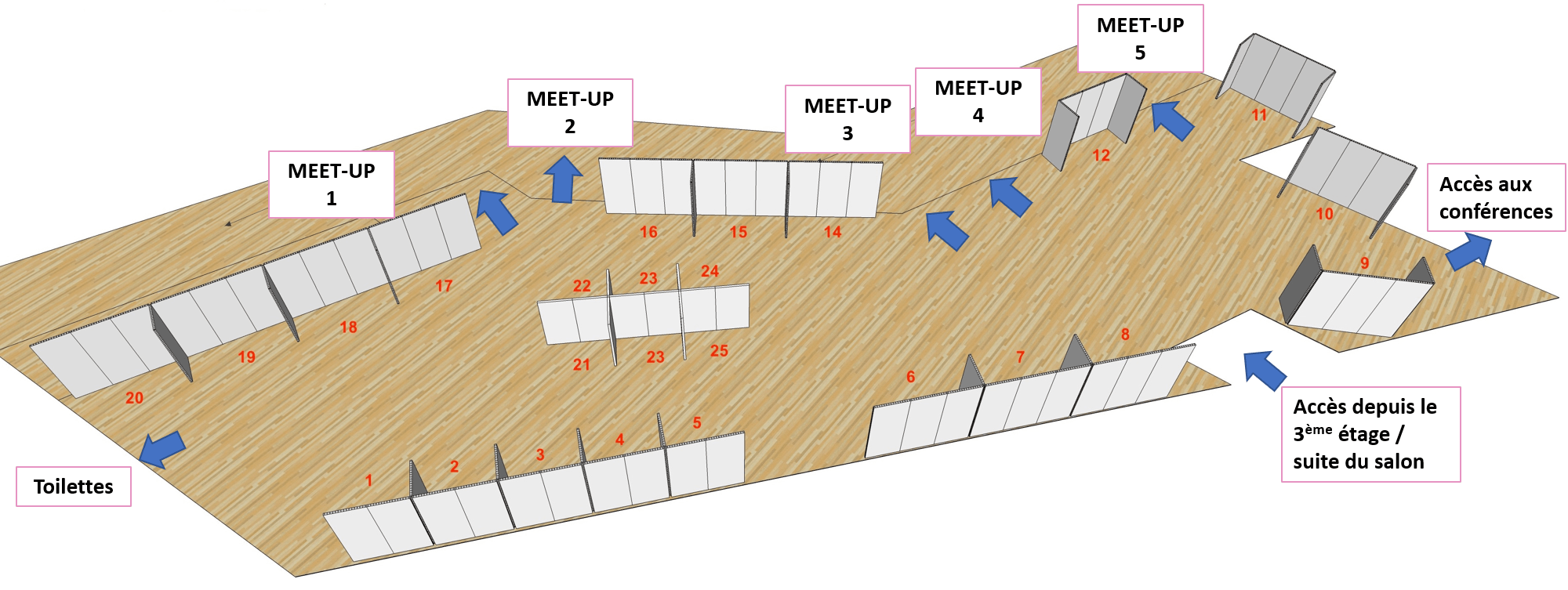 plan du 2ème étage du Click&Shop
